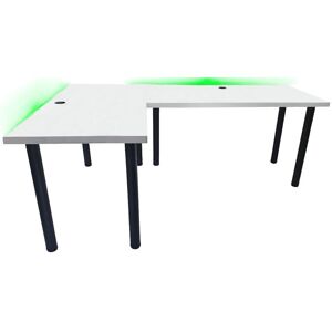 Asztal A Játékos Számára Narożne 136x66x28 Model 2 fehér Low