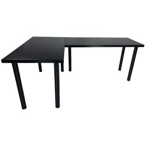 Asztal A Játékos Számára Narożne 2x 136x66x18 Model 0 fekete Low