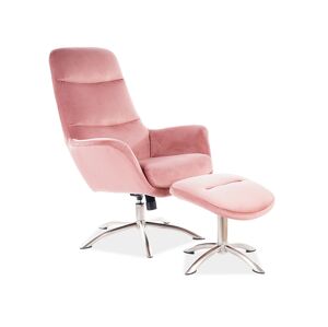 Fotel NIXON VELVET antracitszürke rózsaszín BLUVEL 52