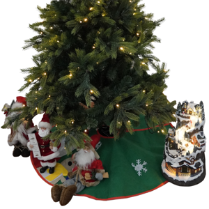 Karácsonyfa alátét, zöld, 1,2 m, GENEVIEVE
